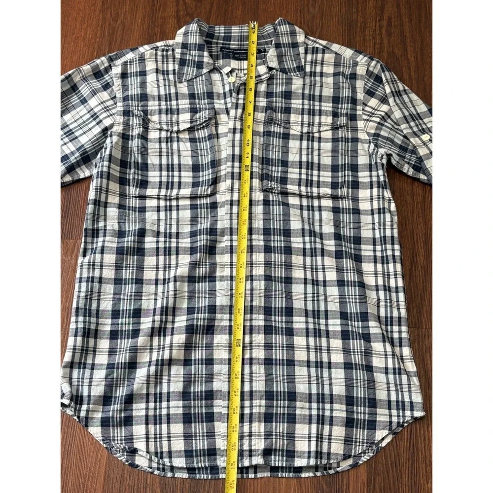 Ralph Lauren Sport Shirt Womens Size 8 Slim Fit Blue White Plaids Long Sleeve - Picture 8 of 15